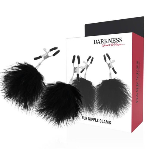 Darkness fur nipple clams - fur,